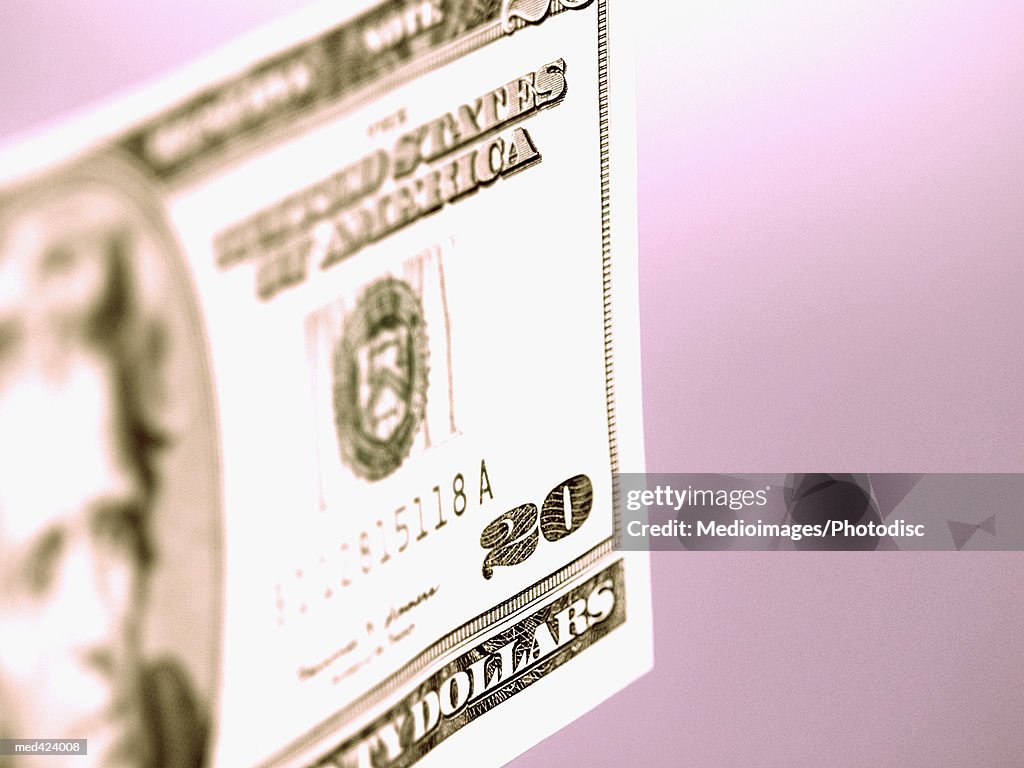 Close-up of an American bank note
