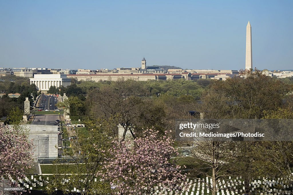 Washington Dc Spring Background Washington Dc In Spring With Washington Monument In Background High-Res ...