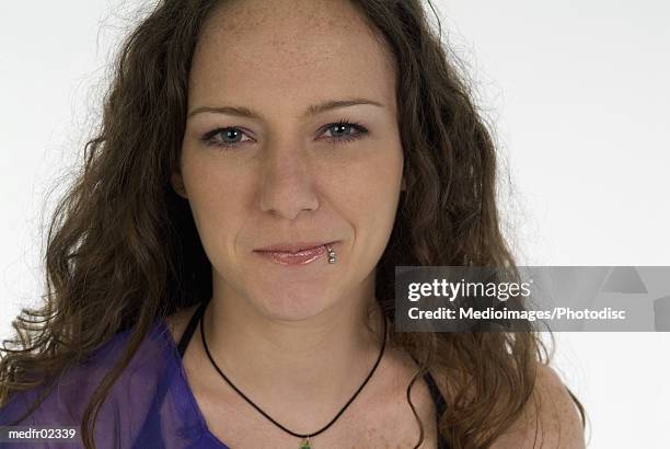 portrait of a young woman - finger waves foto e immagini stock