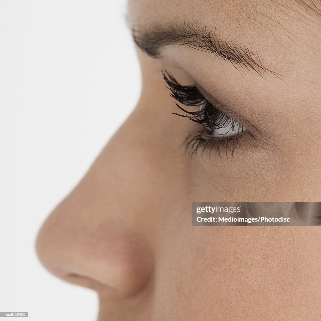 Close Profile Extreme Closeup Of Womans Profile Part Of High-Res Stock Photo - Getty ...