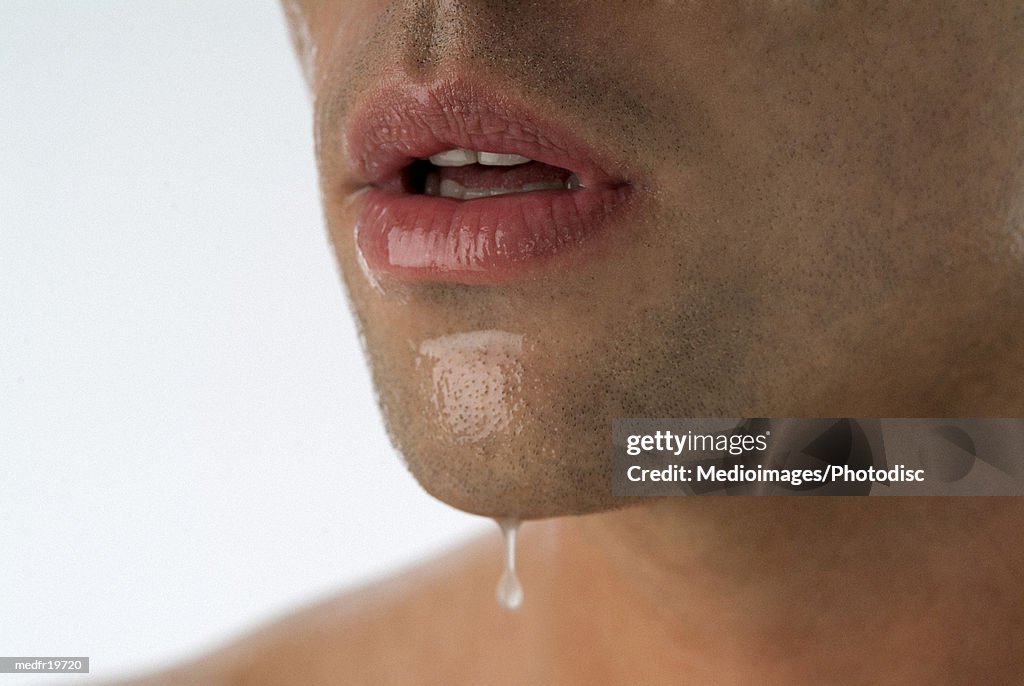 Close-up of a man's mouth