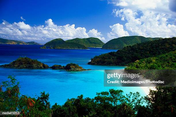 trunk bay, st. john, u.s. virgin islands, caribbean - bay islands stock pictures, royalty-free photos & images