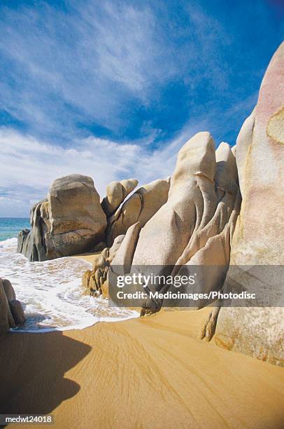 land's end rock formation on playa solmar in cabo san lucas, mexico, baja california - cabo stock pictures, royalty-free photos & images