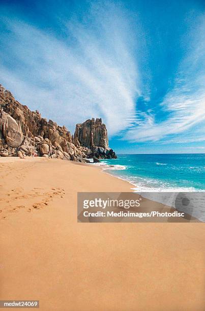 land's end rock formation on playa solmar in cabo san lucas, mexico, baja california - national recreation area stock-fotos und bilder
