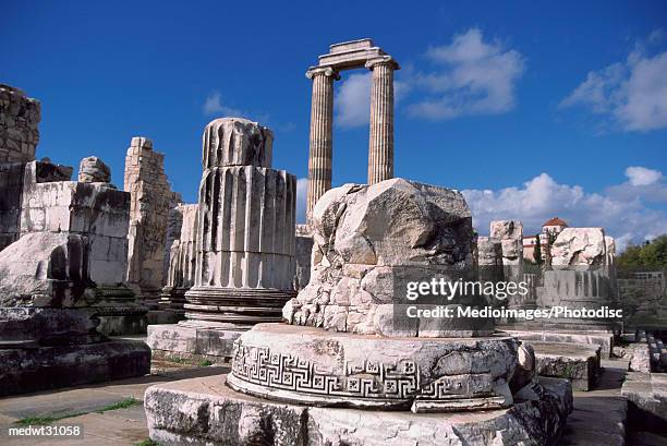 temple of apollo in didyma, turkey - eastern european culture stock pictures, royalty-free photos & images