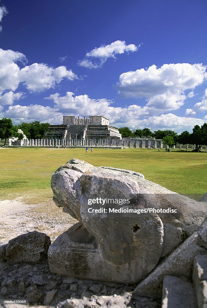 Mexico, Yucatan, Peninsula, Chichen Itza, Temple of the Warrior Complex, Mayan ruins