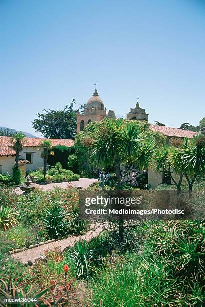 usa, california, carmel, carmel mission basilica, view of the dome of a church - travel16 ストックフォトと画像