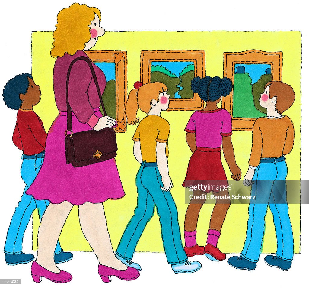 Mrs. & Students on Field Trip