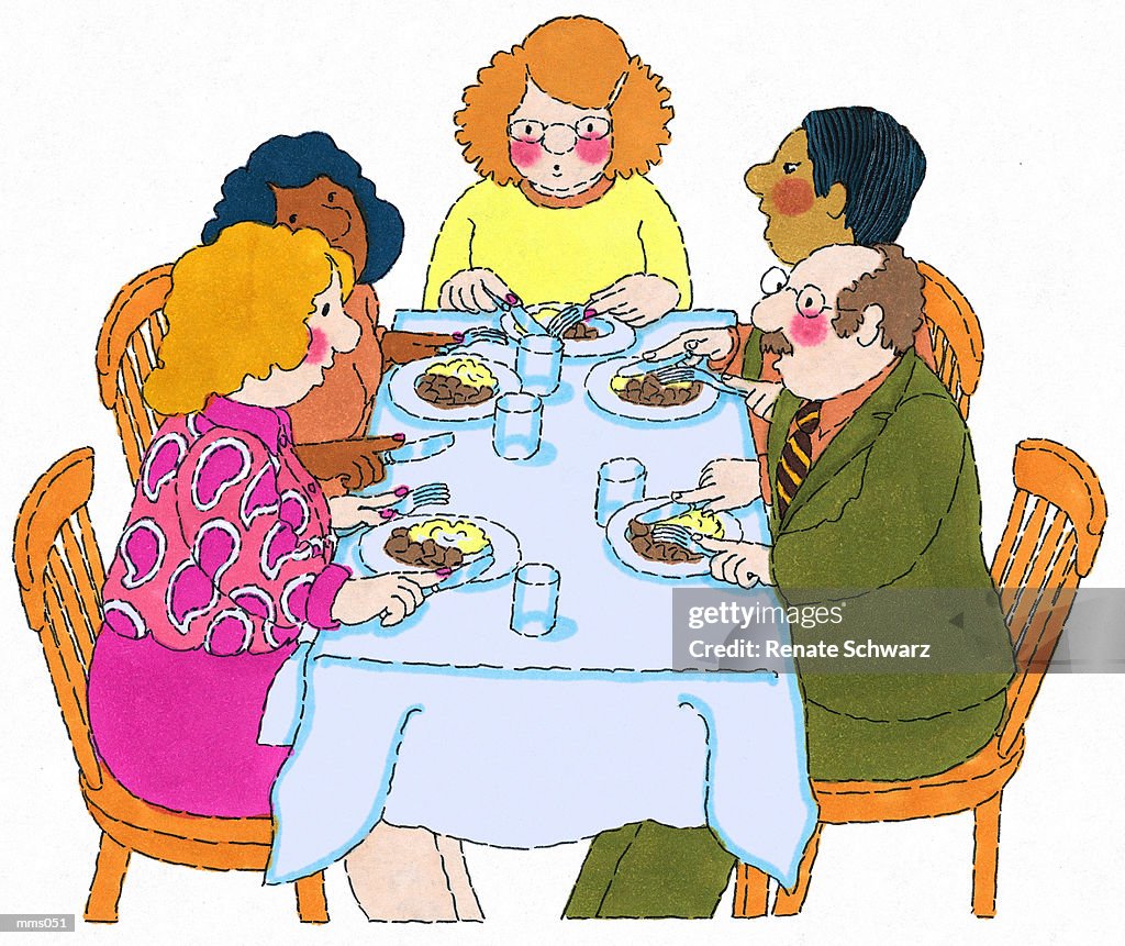 Mrs Eating Lunch With Teachers High-Res Vector Graphic - Getty Images