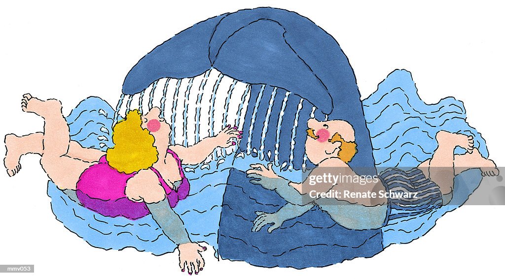 Mr. & Mrs. Swimming with Whale