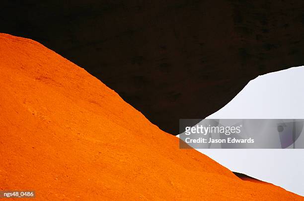 uluru national park, northern territory, australia. abstract of rock formations. - northern rock stockfoto's en -beelden