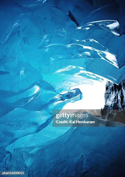 norway, hole in ice cave - king harald v and queen sonja of norway visit turkey day 3 stockfoto's en -beelden