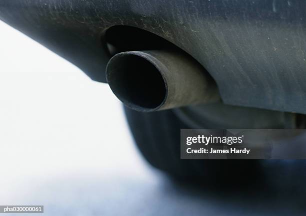 car exhaust pipe, close-up. - exhaust pipe stock pictures, royalty-free photos & images
