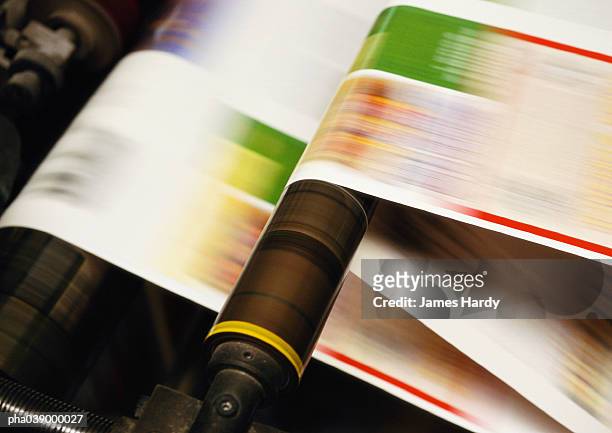 printing press, close up, blurred motion - 印刷機 個照片及圖片檔