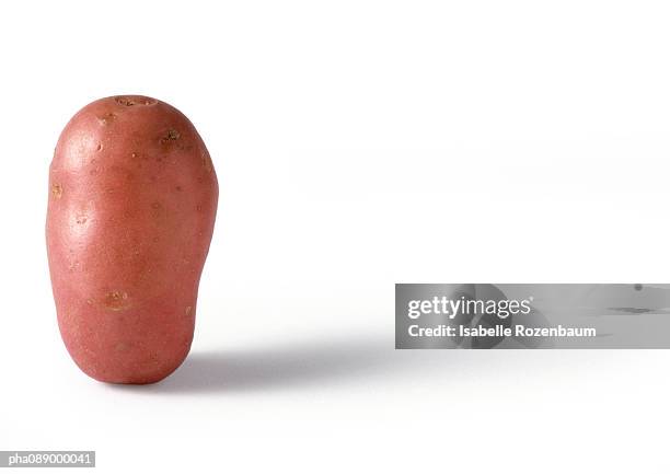 new potato standing upright, close-up - raw new potato stock pictures, royalty-free photos & images