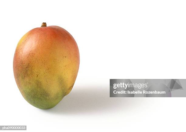 mango, white background - mangoes stock pictures, royalty-free photos & images