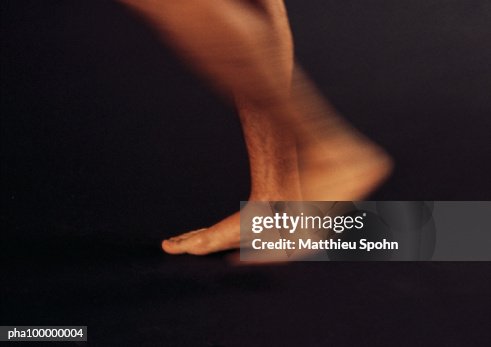 Bare feet, side view, blurred motion Bare feet, side view, blurred motion