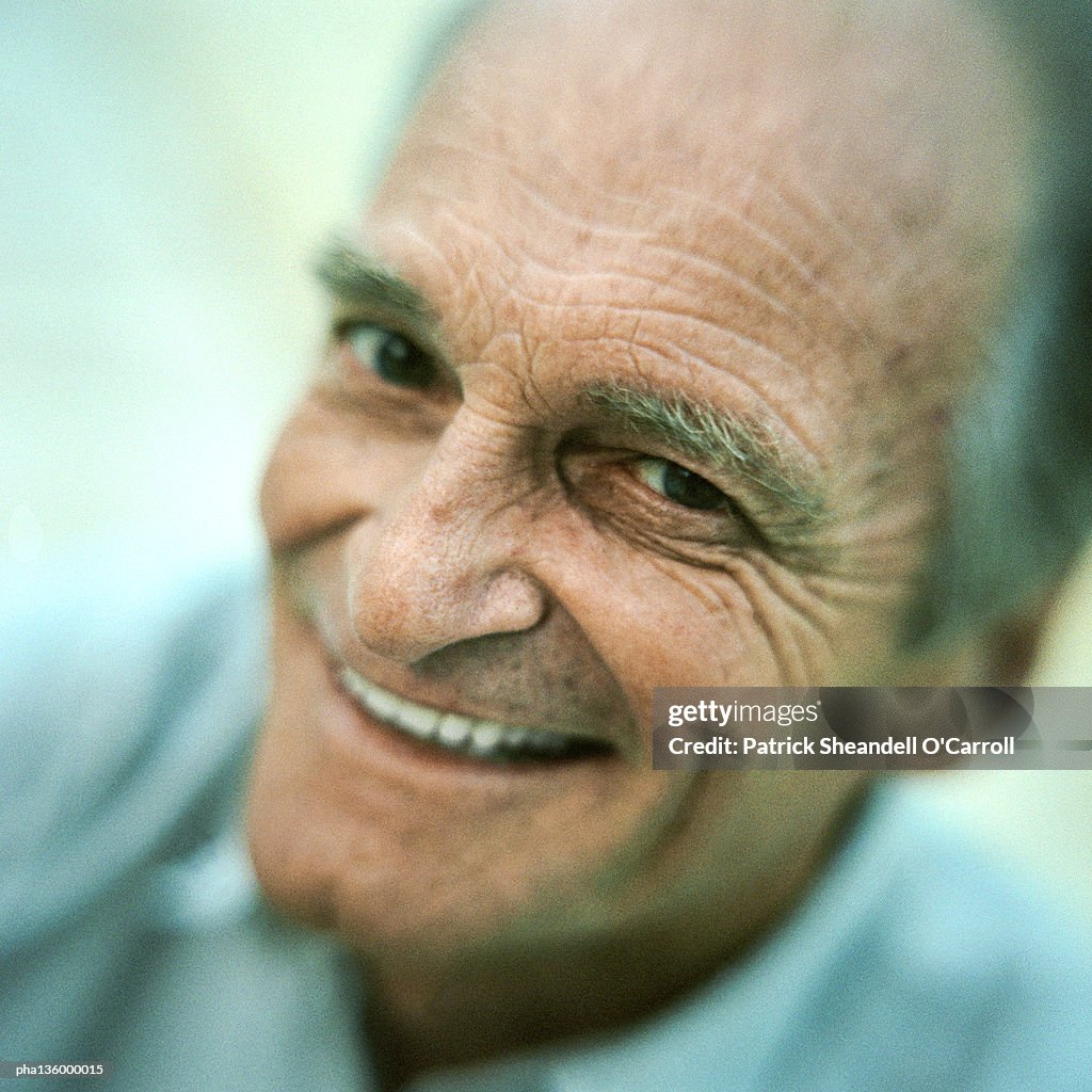 Angled portrait of senior man