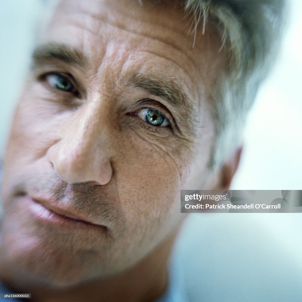 Angled portrait of senior man