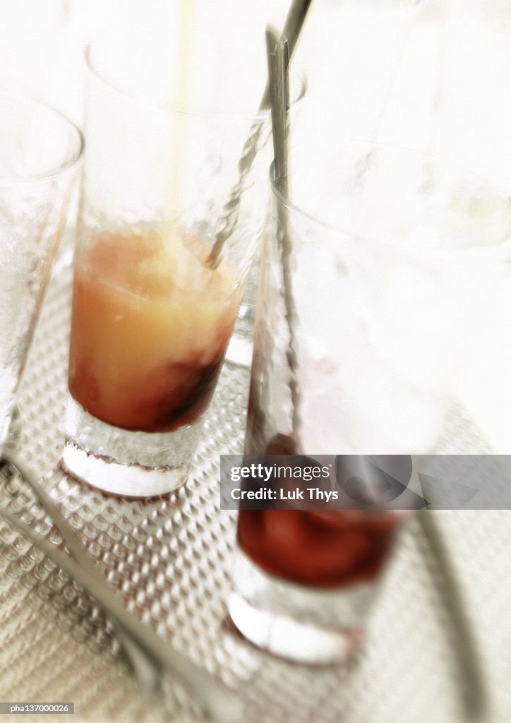 Two cocktails.