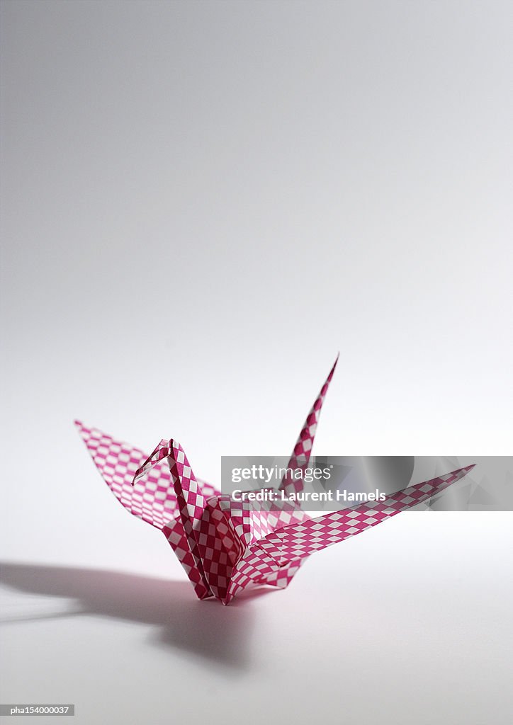 Origami paper bird.
