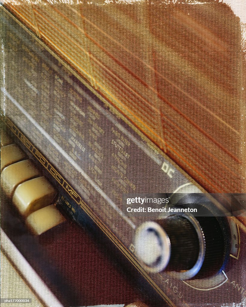 Old radio set, close-up