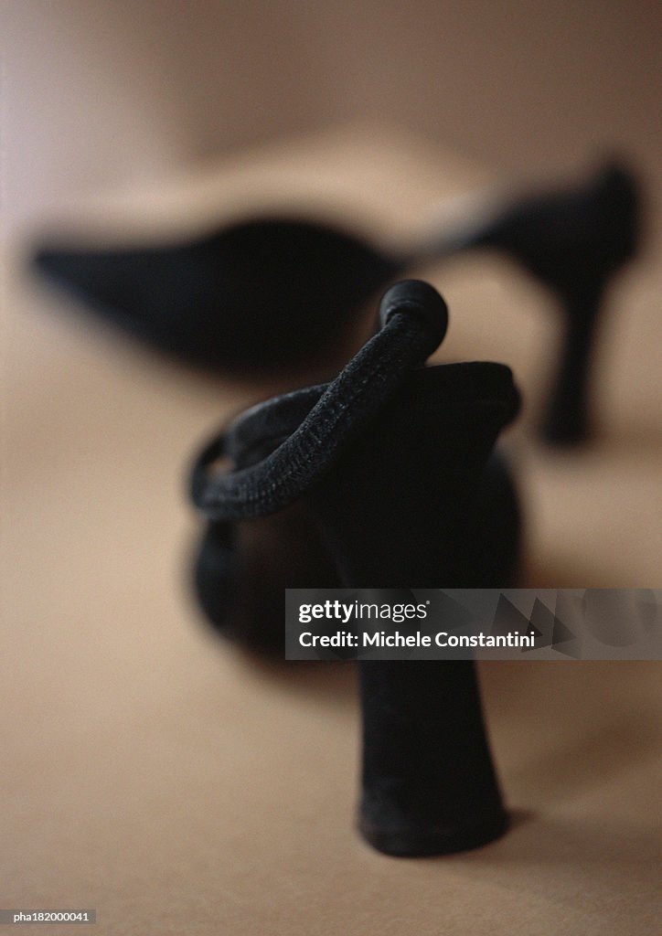 High-heeled shoes, close-up, blurred