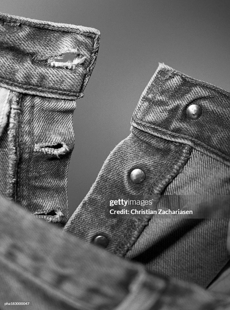 Trousers, close-up, b&w