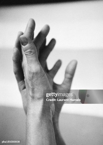 hands, close-up, b&w - black and white hands stock pictures, royalty-free photos & images