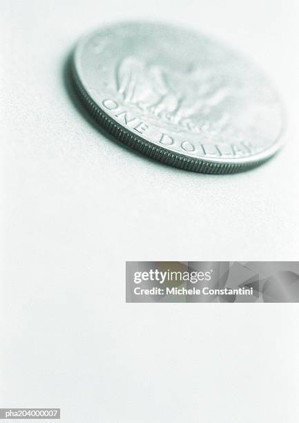 dollar coin. - moeda de um dólar dos estados unidos imagens e fotografias de stock