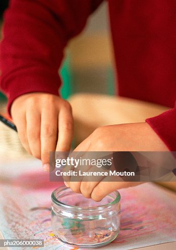 Pencil being sharpened. Pencil being sharpened.
