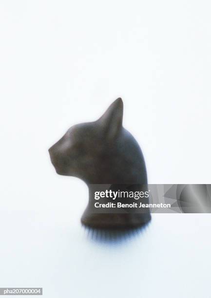 cat head, statuette. - bastet stock pictures, royalty-free photos & images