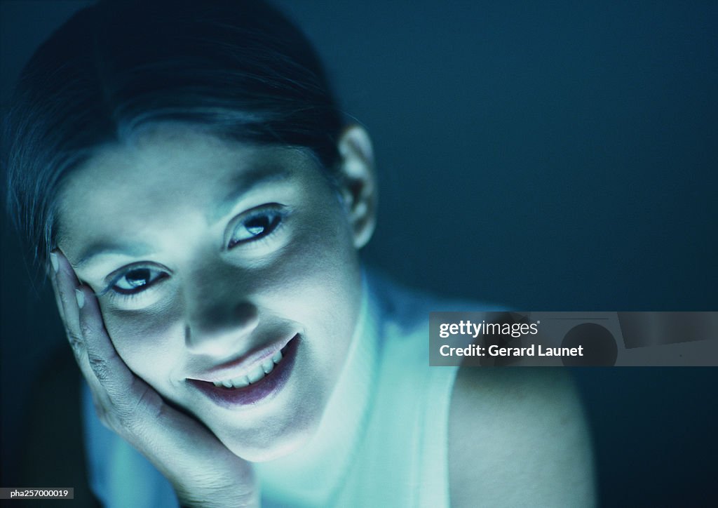 Woman smiling, portrait