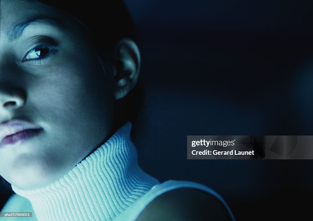 Woman's face, close-up