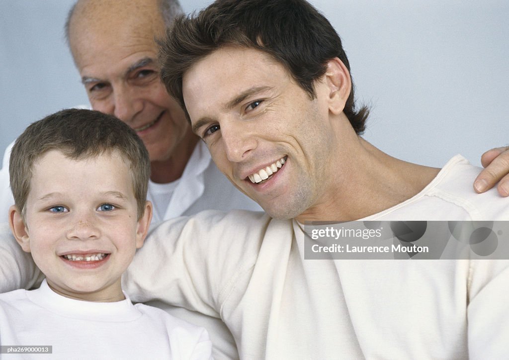 Boy with father and grandfather