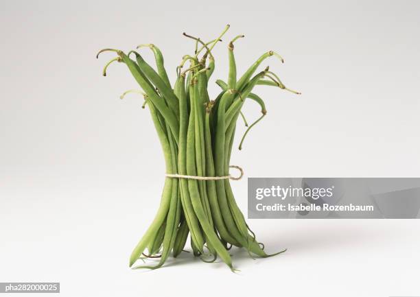 bundle of string beans - feijão catarino imagens e fotografias de stock