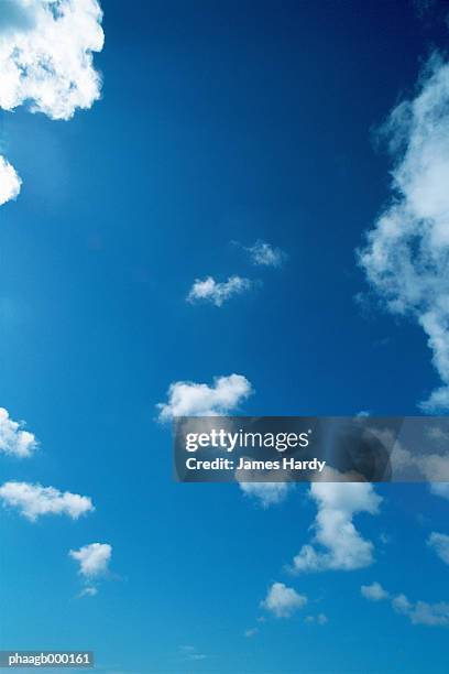 blue sky with clouds - blue sky clouds stock pictures, royalty-free photos & images