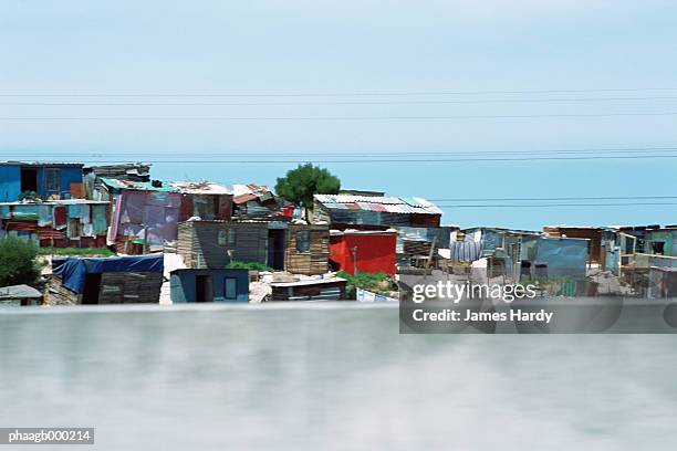 south africa, western cape, shanty town - town imagens e fotografias de stock