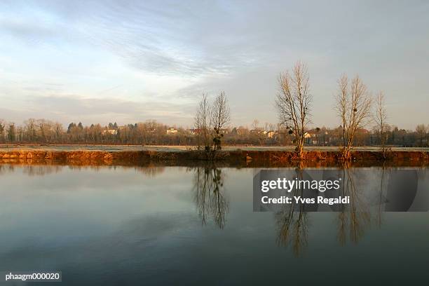 france, jura, riverscape in winter - watercourse stock pictures, royalty-free photos & images