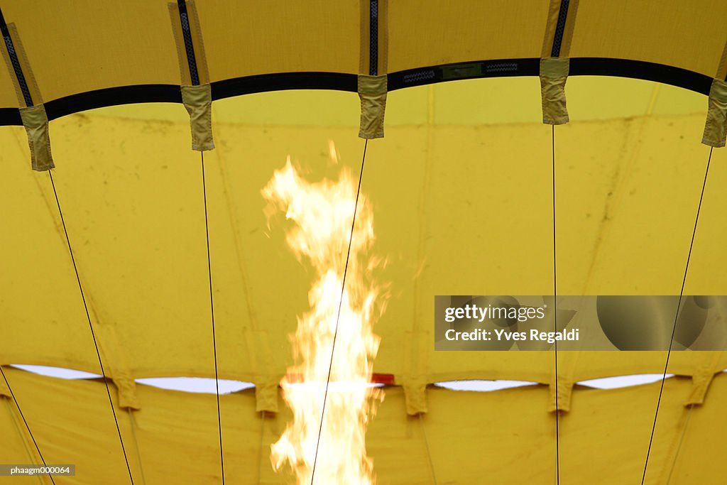 Hot air balloon interior, close-up