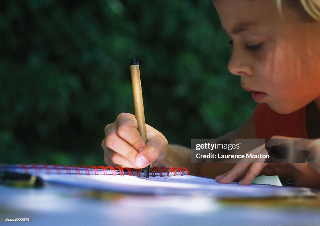 Child doing homework
