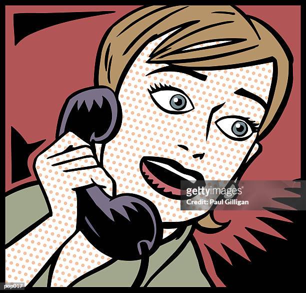 woman on phone - paal stock illustrations