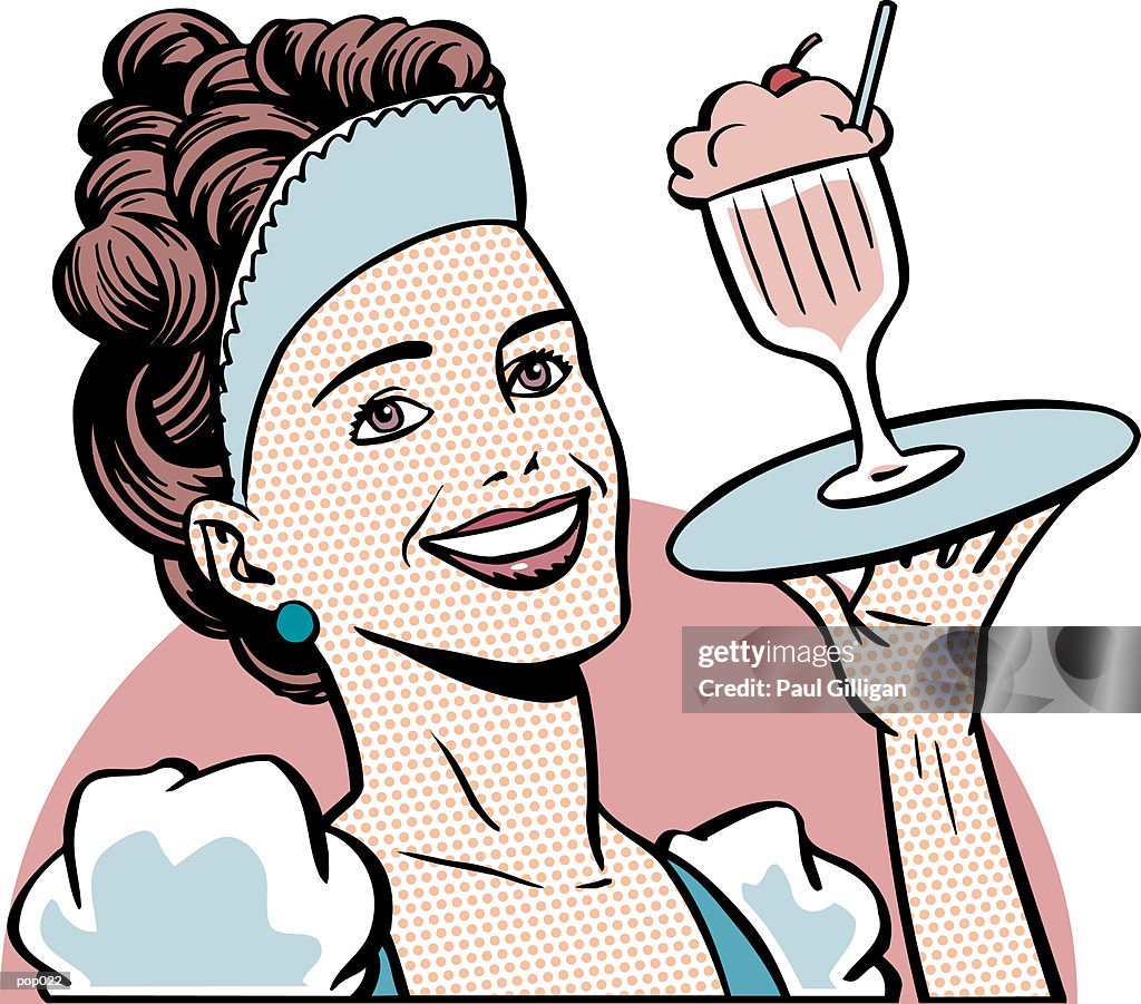 Waitress with Ice Cream