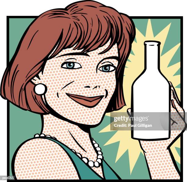 woman endorsing product - paal stock illustrations