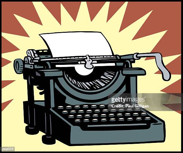 typewriter - paal stock illustrations