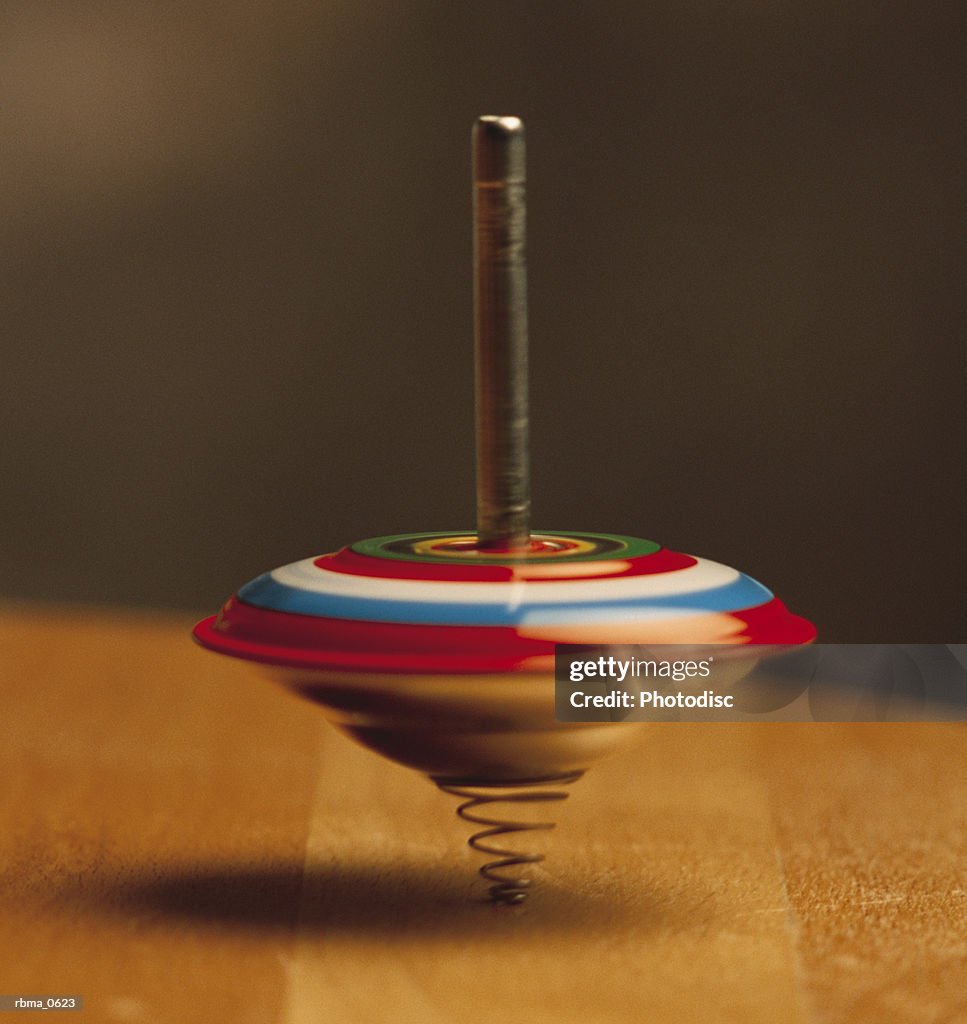 Abstract photograph of a large spinning top