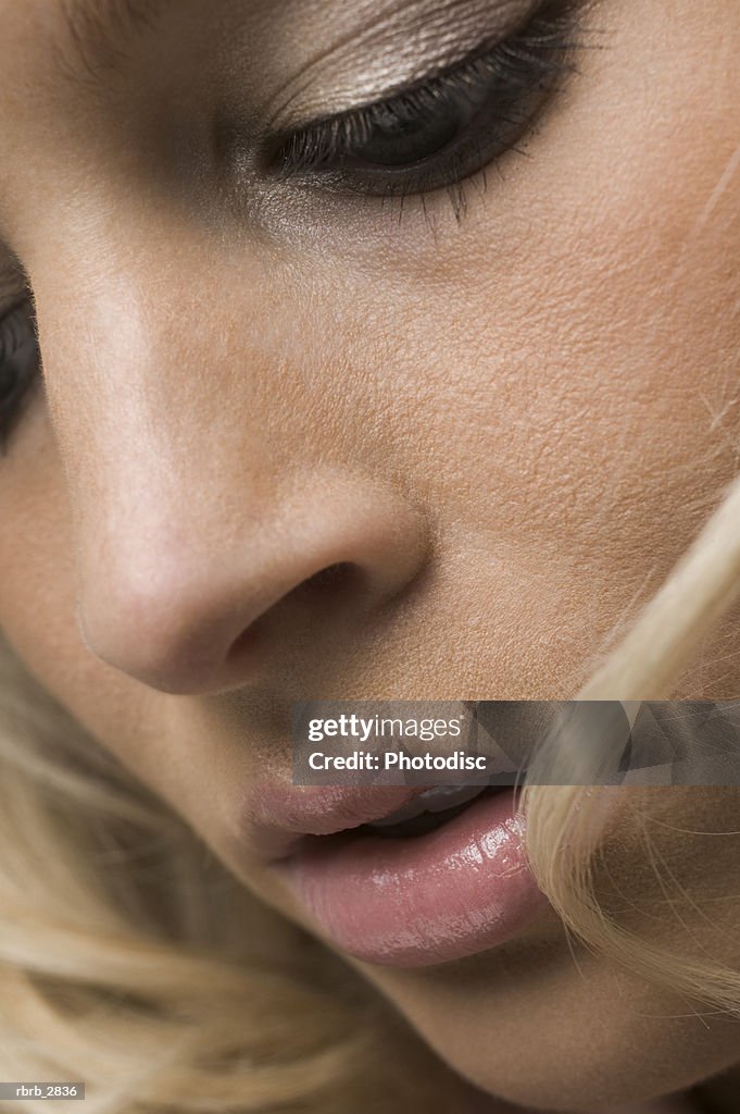 Close-up of a young woman's face