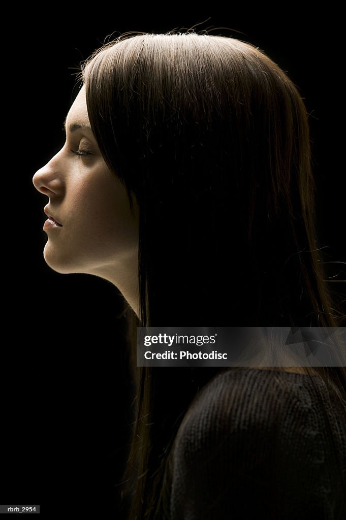 Close Profile Woman Face Profile Eyes Closed