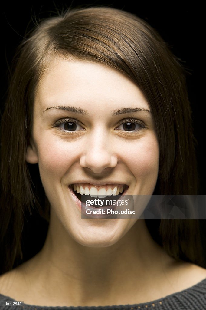 Portrait of a young woman smiling