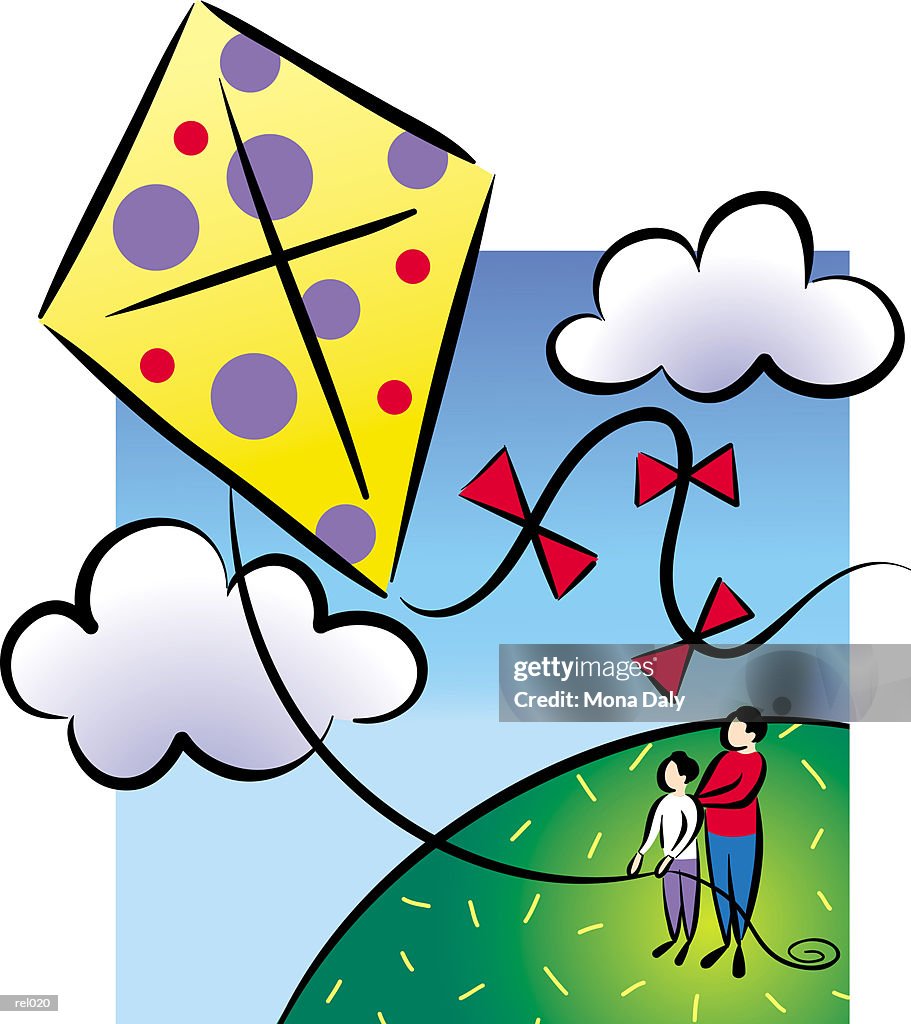 Parent & Child Flying Kite